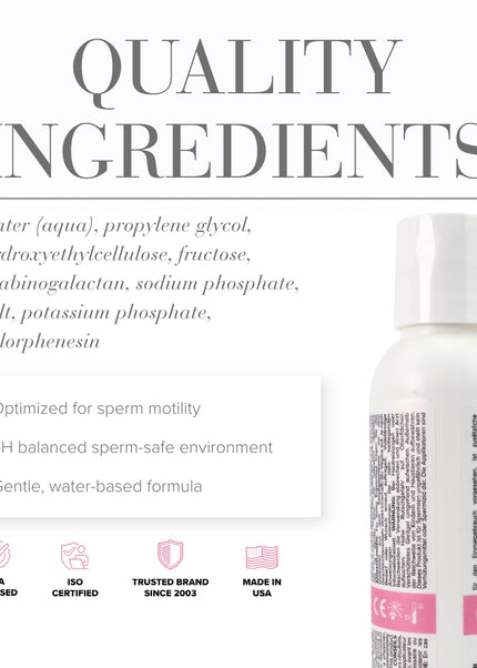 JO Actively Trying - 120ml - Water Based Fertility Friendly Lubricant - 120 ml Bottle