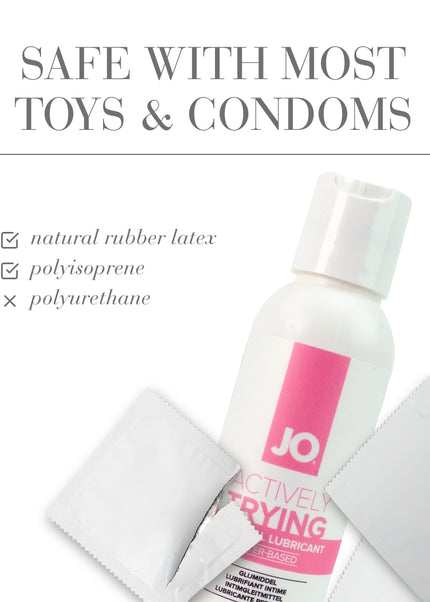 JO Actively Trying - 120ml - Water Based Fertility Friendly Lubricant - 120 ml Bottle