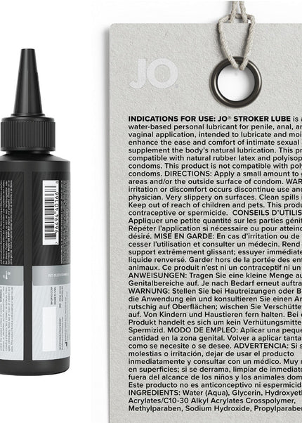 JO Stroker Lube - 120 ml - Water Based Stroker Lubricant - 120 ml Bottle