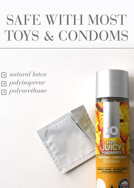 JO H2O Juicy Pineapple Lube - 120 mL - Pineapple Flavoured Water Based Lubricant - 30 ml Bottle