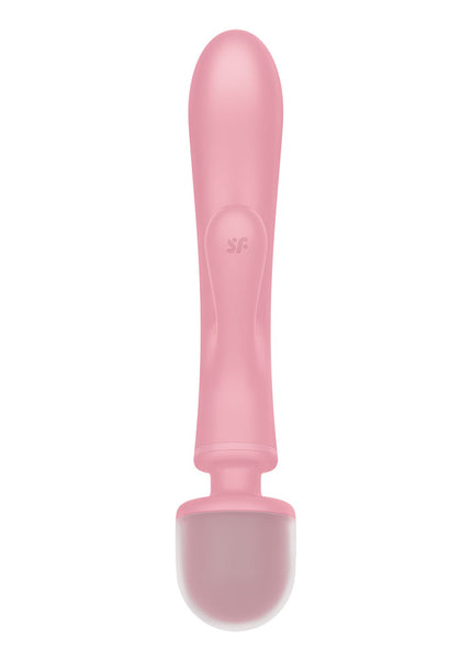 Satisfyer Triple Lover - Pink USB Rechargeable Rabbit Vibrator and Massage Wand