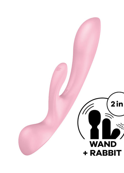 Satisfyer Triple Oh - Pink USB Rechargeable Rabbit Vibrator