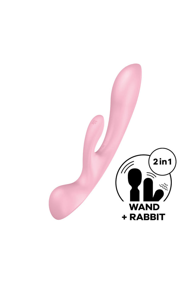 Satisfyer Triple Oh - Pink USB Rechargeable Rabbit Vibrator
