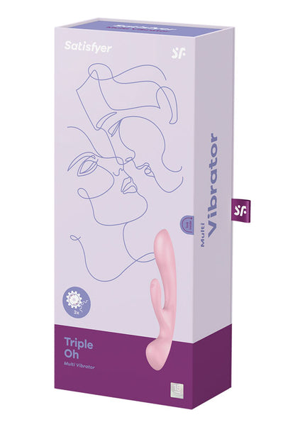 Satisfyer Triple Oh - Pink USB Rechargeable Rabbit Vibrator