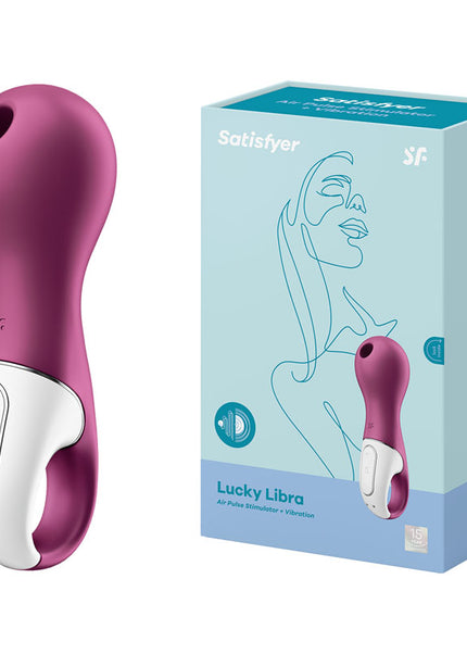 Satisfyer Lucky Libra - Berry Red Air Pulsation Stimulator with Vibration