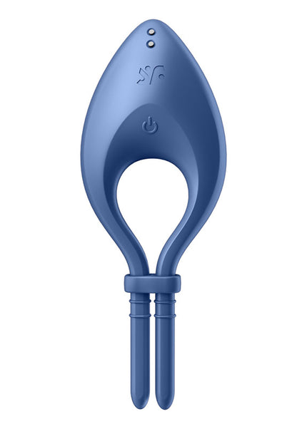 Satisfyer Bullseye - Blue - Blue Vibrating Adjustable Lasso Cock Ring