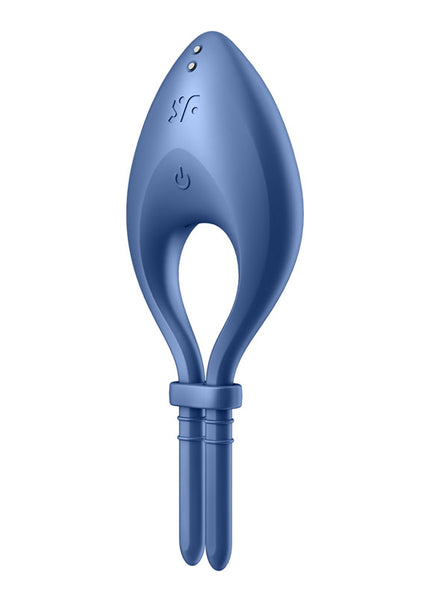 Satisfyer Bullseye - Blue - Blue Vibrating Adjustable Lasso Cock Ring