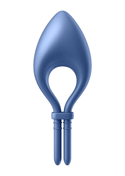 Satisfyer Bullseye - Blue - Blue Vibrating Adjustable Lasso Cock Ring