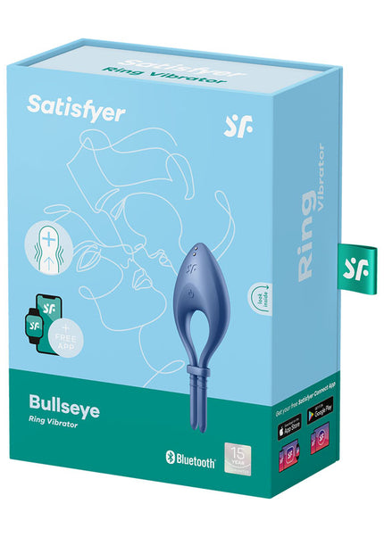 Satisfyer Bullseye - Blue - Blue Vibrating Adjustable Lasso Cock Ring