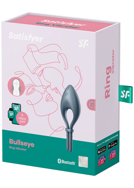 Satisfyer Bullseye - Navy - Navy Vibrating Adjustable Lasso Cock Ring