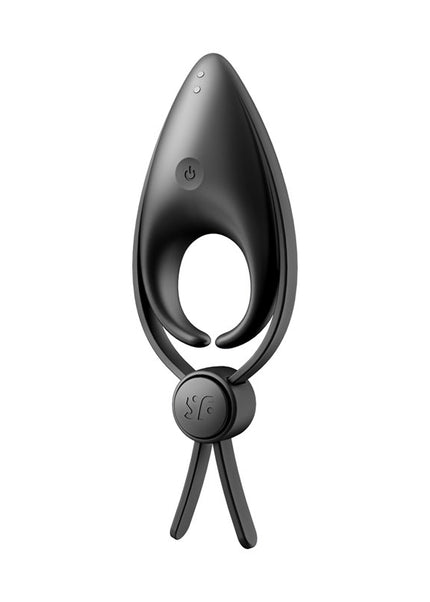Satisfyer Sniper - Black - Black Vibrating Adjustable Lasso Cock Ring