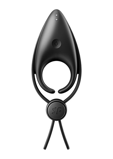 Satisfyer Sniper - Black - Black Vibrating Adjustable Lasso Cock Ring