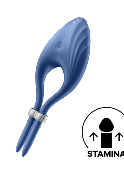 Satisfyer Duelist - Blue Vibrating Adjustable Lasso Cock Ring