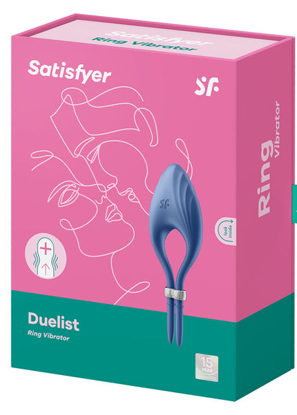 Satisfyer Duelist - Blue Vibrating Adjustable Lasso Cock Ring