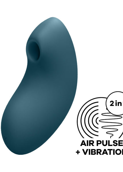 Satisfyer Vulva Lover 2 - Blue - Blue USB Rechargeable Air Pulse Clitoral Stimulator