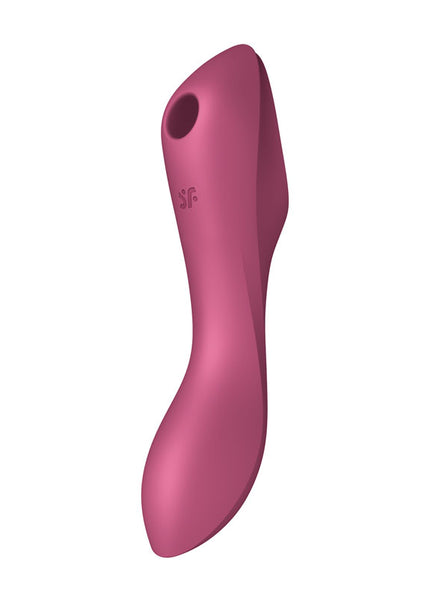 Satisfyer Curvy Trinity 3 - Red - Red USB Rechargeable Air Pulse Stimulator & Vibrator