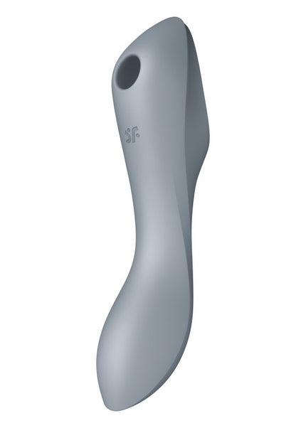 Satisfyer Curvy Trinity 3 - Grey - Grey USB Rechargeable Air Pulse Stimulator & Vibrator