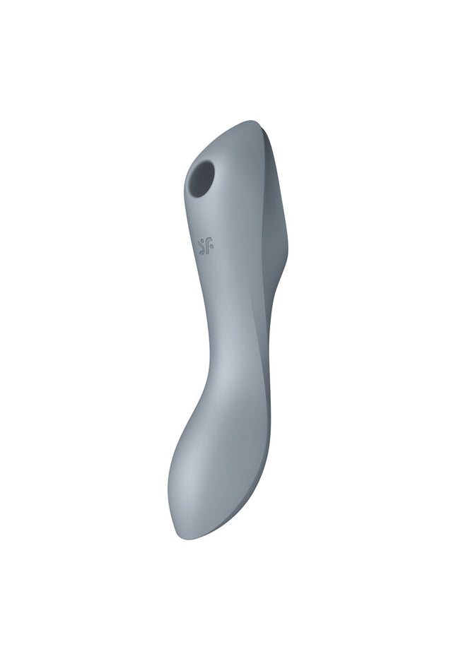 Satisfyer Curvy Trinity 3 - Grey - Grey USB Rechargeable Air Pulse Stimulator & Vibrator