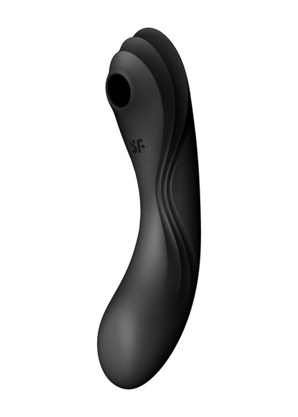 Satisfyer Curvy Trinity 4 - Black USB Rechargeable Air Pulse Stimulator & Vibrator