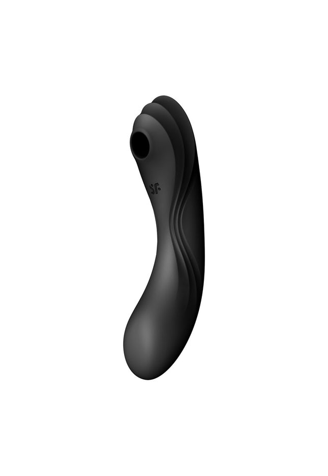 Satisfyer Curvy Trinity 4 - Black USB Rechargeable Air Pulse Stimulator & Vibrator