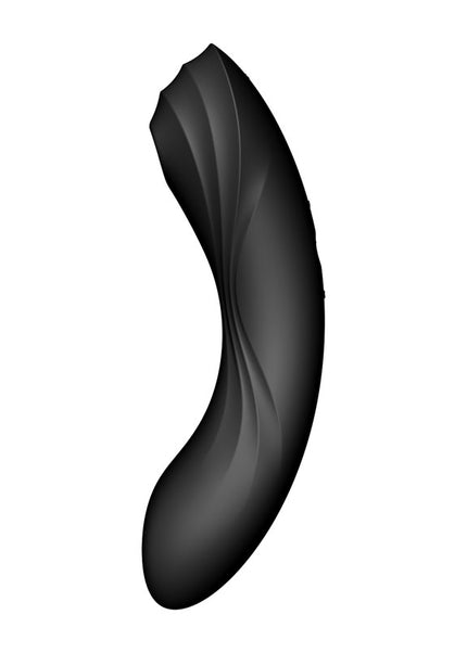 Satisfyer Curvy Trinity 4 - Black USB Rechargeable Air Pulse Stimulator & Vibrator