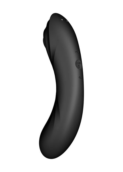 Satisfyer Curvy Trinity 4 - Black USB Rechargeable Air Pulse Stimulator & Vibrator