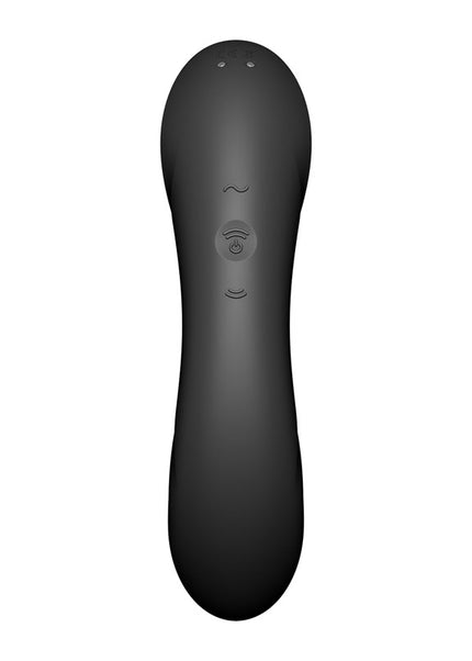 Satisfyer Curvy Trinity 4 - Black USB Rechargeable Air Pulse Stimulator & Vibrator