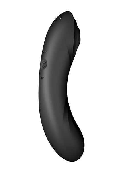 Satisfyer Curvy Trinity 4 - Black USB Rechargeable Air Pulse Stimulator & Vibrator