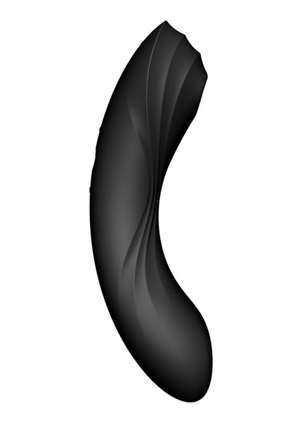 Satisfyer Curvy Trinity 4 - Black USB Rechargeable Air Pulse Stimulator & Vibrator