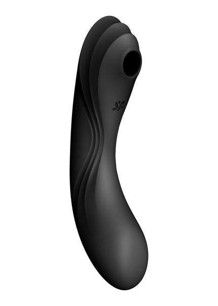 Satisfyer Curvy Trinity 4 - Black USB Rechargeable Air Pulse Stimulator & Vibrator
