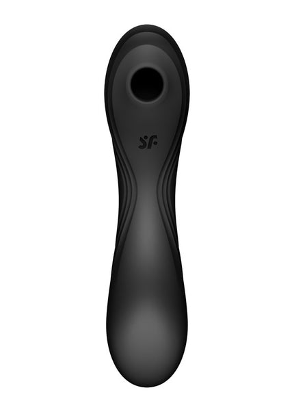 Satisfyer Curvy Trinity 4 - Black USB Rechargeable Air Pulse Stimulator & Vibrator