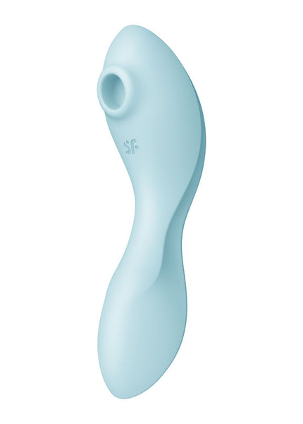 Satisfyer Curvy Trinity 5 - Blue USB Rechargeable Air Pulse Stimulator & Vibrator with App Control