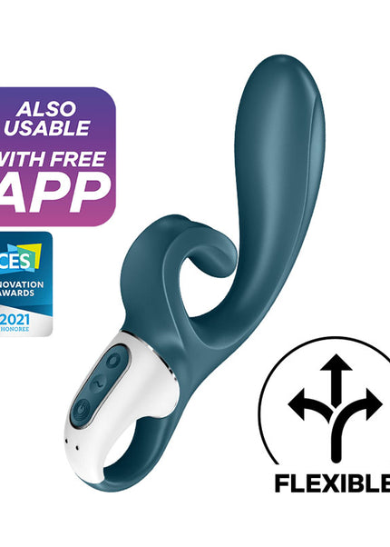 Satisfyer Hug Me - Bluegrey USB Rechargeable Rabbit Vibrator with App Control