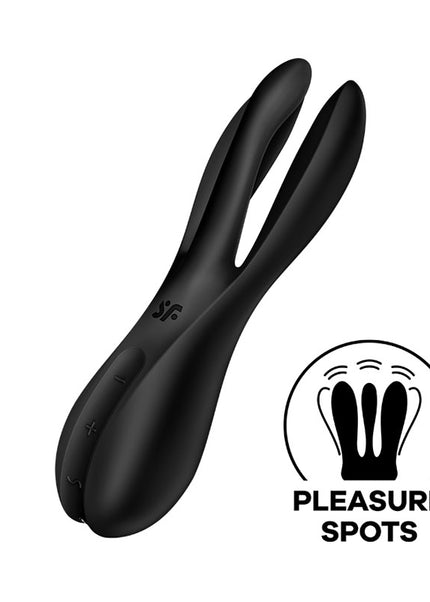Satisfyer Threesome 2 - Black Triple Head Vibrating Stimulator