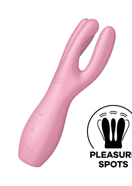 Satisfyer Threesome 3 - Pink Triple Head Vibrating Stimulator