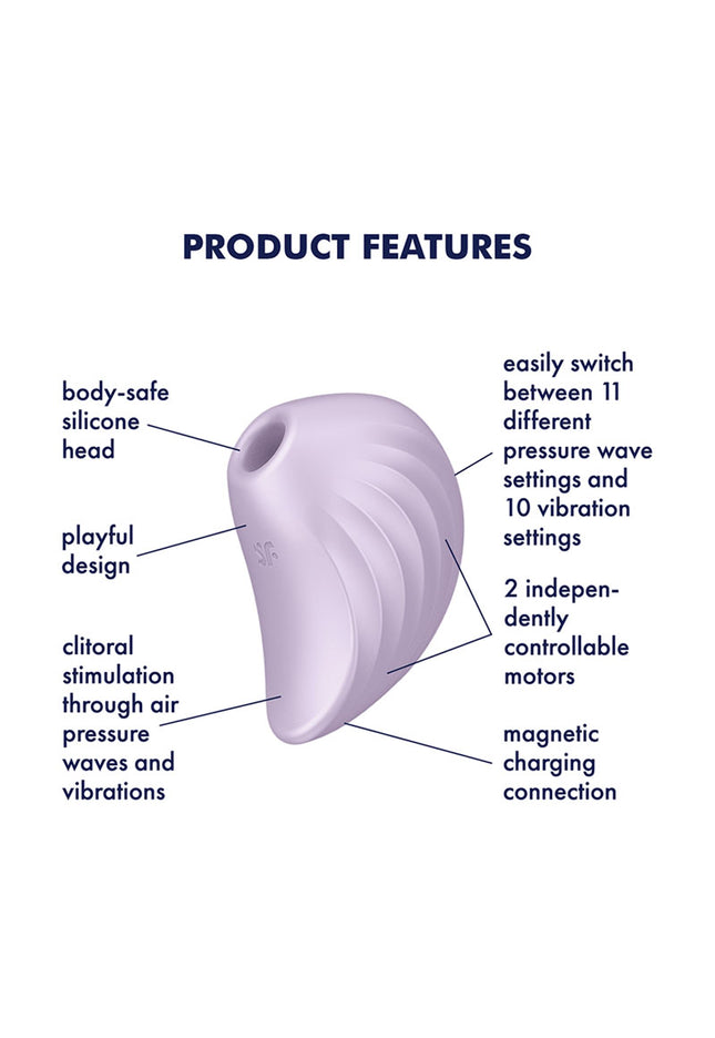 Satisfyer Pearl Diver - Violet - Violet USB Rechargeable Air Pulsation Stimulator