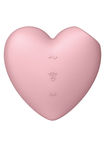 Satisfyer Cutie Heart - Light Red - Light Red USB Rechargeable Air Pulsation Stimulator with Vibration