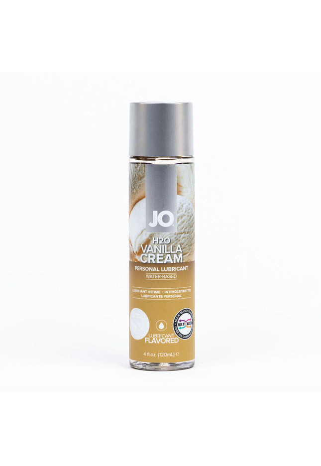 JO H2O Vanilla Cream Lube - 120 mL - Vanilla Flavoured Water Based Lubricant - 120 ml Bottle