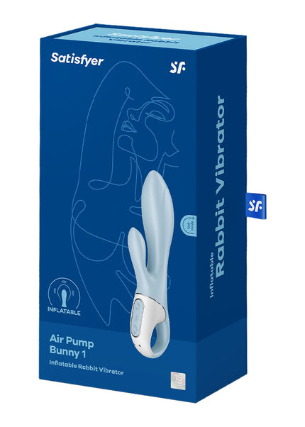 Satisfyer Air Pump Bunny 1 - Blue USB Rechargeable Inflatable Rabbit Vibrator