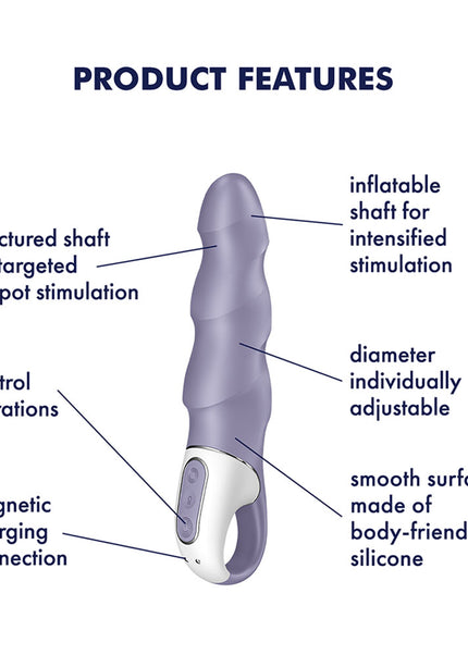 Satisfyer Air Pump Vibrator 1 - Lilac USB Rechargeable Inflatable Vibrator