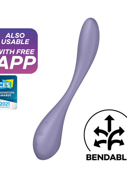 Satisfyer G-Spot Flex 5 - Lilac USB Rechargeable Vibrator with App Control