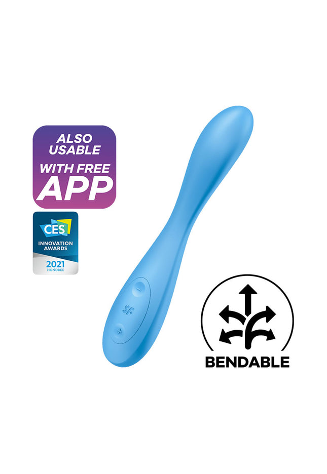 Satisfyer G-Spot Flex 4 - Blue USB Rechargeable Vibrator with App Control