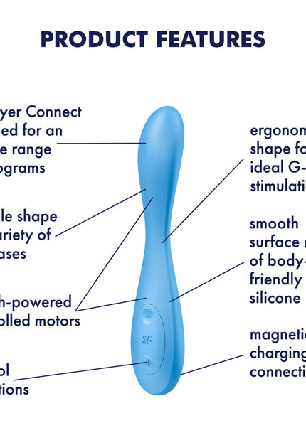 Satisfyer G-Spot Flex 4 - Blue USB Rechargeable Vibrator with App Control