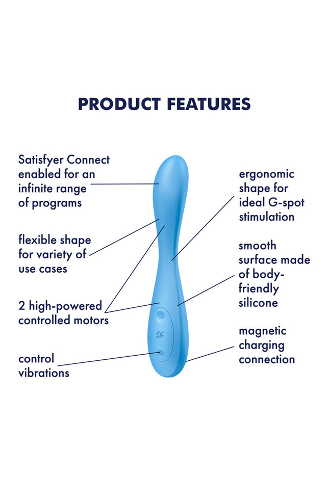Satisfyer G-Spot Flex 4 - Blue USB Rechargeable Vibrator with App Control