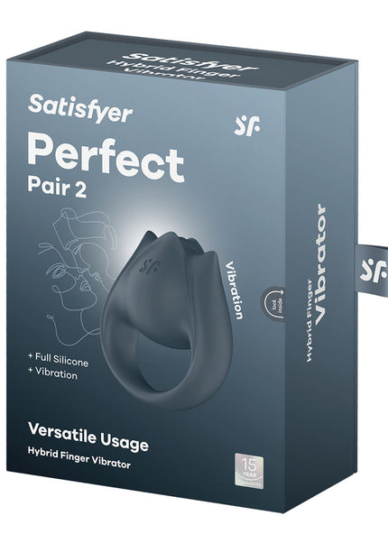 Satisfyer Perfect Pair 2 - Grey USB Rechargeable Vibrating Couples Ring