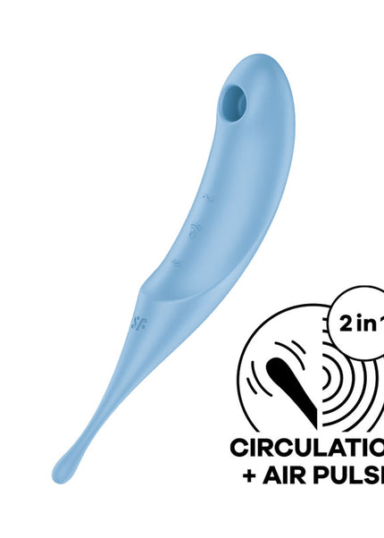 Satisfyer Twirling Pro - Blue USB Rechargeable Air Pulse & Point Clitoral Stimulator