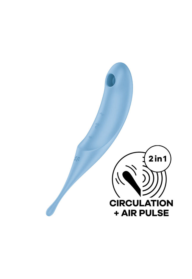 Satisfyer Twirling Pro - Blue USB Rechargeable Air Pulse & Point Clitoral Stimulator