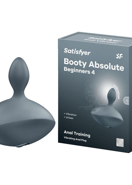 Satisfyer Booty Absolute Beginners 4 - Grey USB Rechargeable Vibrating Butt Plug