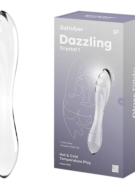 Satisfyer Dazzling Crystal 1 - Clear - Clear Glass Double Ended Dildo