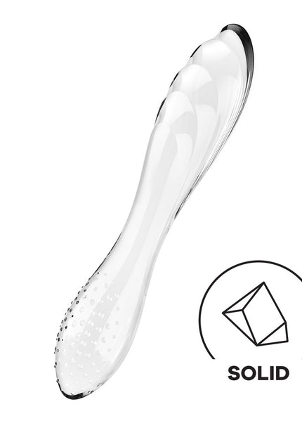 Satisfyer Dazzling Crystal 1 - Clear - Clear Glass Double Ended Dildo
